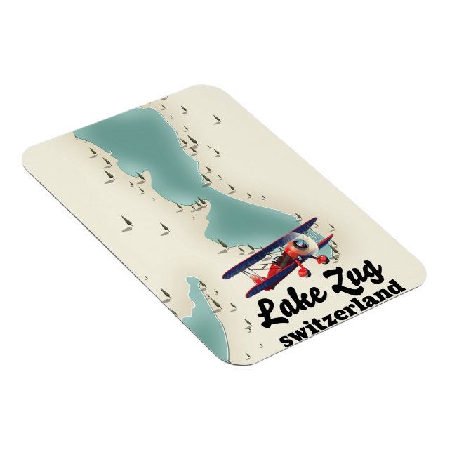 Flexible Lac de Staz carte du lac suisse Magnet (Côté Droit)