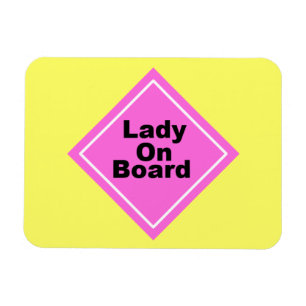 Flexible Lady on Board Magnet