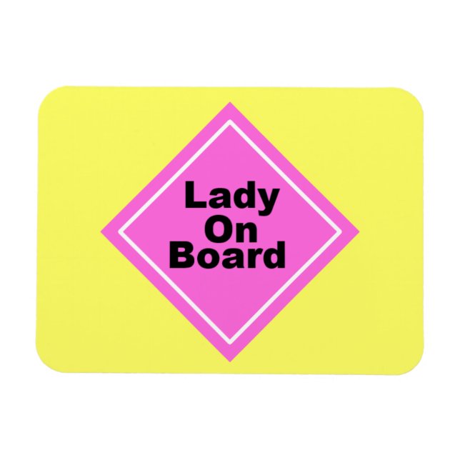 Flexible Lady on Board Magnet (Horizontal)