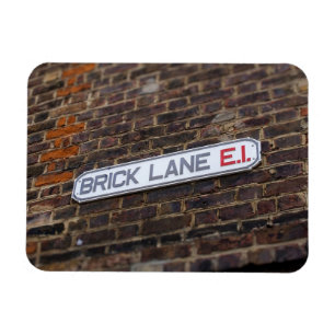 Flexible Lane en brique - Panneau de rue - Londres - Magnet