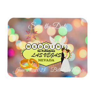Flexible Las Vegas Wedding Save the Date Photo Magnet