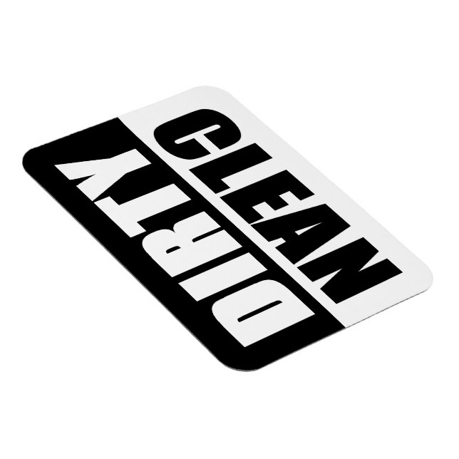 Flexible Lave-vaisselle noir et blanc Magnet (Côté Droit)