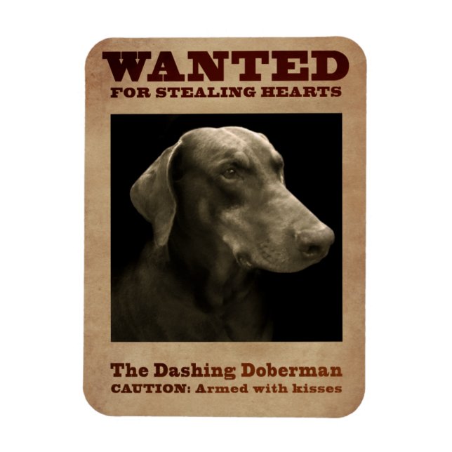 Flexible Le Dashing Doberman Magnet (Vertical)