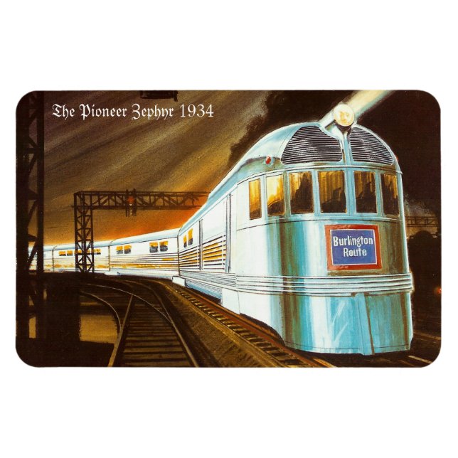 Flexible Le Pioneer Zephyr 1934 Premium Flexi Magnet (Horizontal)