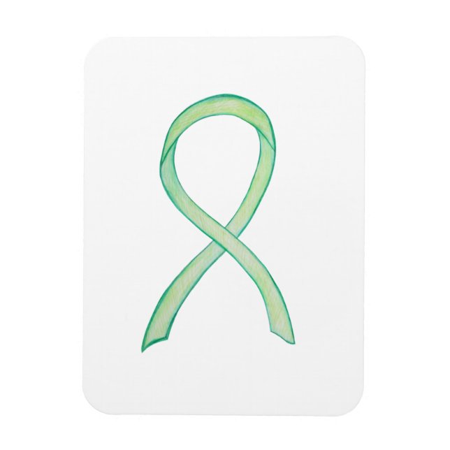 Flexible Lime Green Awareness Ruban Custom Art Magnet (Vertical)