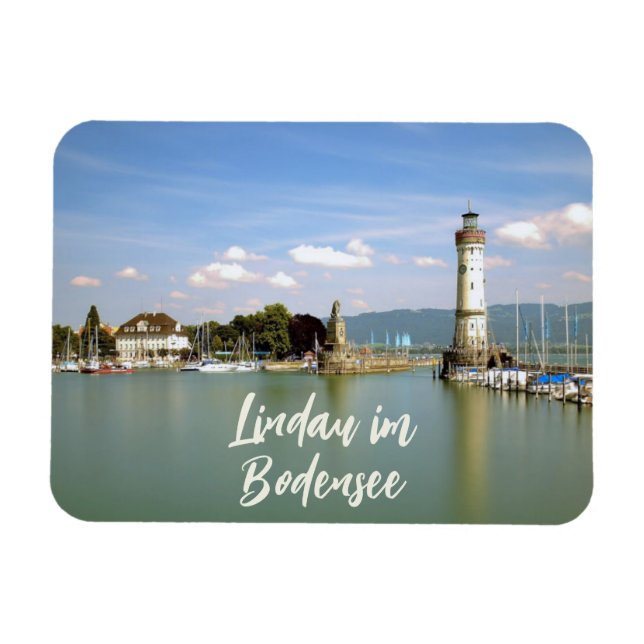 Flexible Lindau im Bodensee Allemagne Souvenir Magnet (Horizontal)