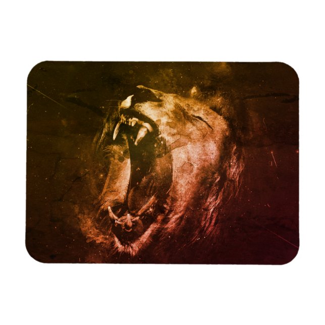 Flexible Lion of Judah - Rastafara - Reggae Rasta Magnet (Horizontal)