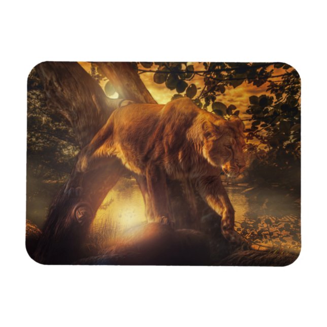 Flexible Lion of Judah - Rastafara - Reggae Rasta Magnet (Horizontal)