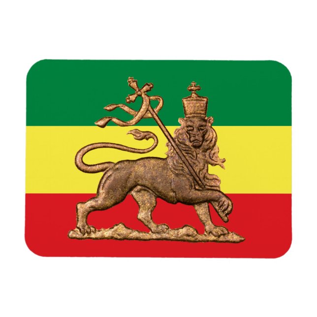 Flexible Lion of Judah - Rastafara - Reggae Rasta Magnet (Horizontal)
