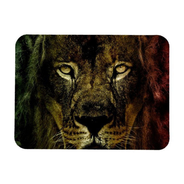Flexible Lion of Judah - Rastafara - Reggae Rasta Magnet (Horizontal)