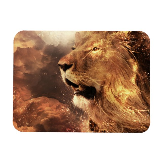 Flexible Lion of Judah - Rastafara - Reggae Rasta Magnet (Horizontal)
