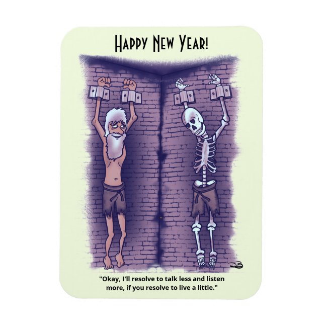 Flexible Live A Little New Year's Photo Magnet (Vertical)