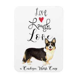 Flexible Live Laugh Love a Cardigan Welsh Corgi Magnet