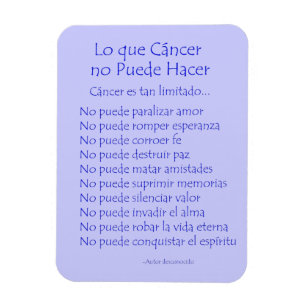 Flexible Lo Que Cáncer No Puede Hacer Magnet (Bleu)