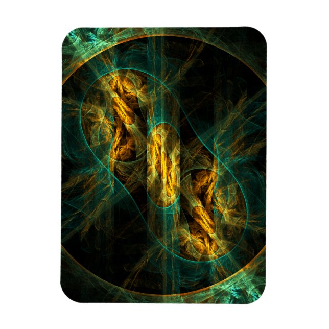 Flexible L'oeil de la Jungle Abstrait Art Premium Magnet (Vertical)