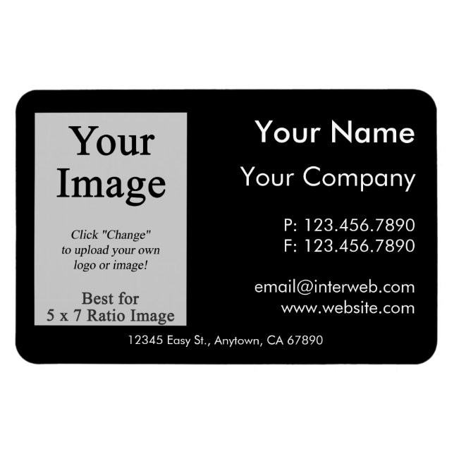 Flexible Logo personnalisé Magnet de style Carte de visite  (Horizontal)