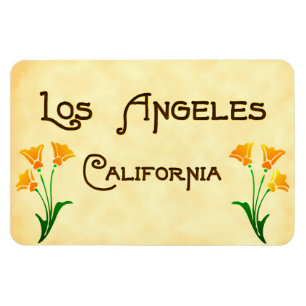 Flexible Los Angeles California Poppies Magnet