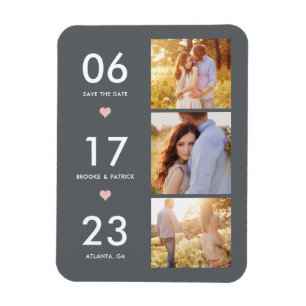 Flexible Lovely Date EDITABLE COLOR Save The Date Magnet