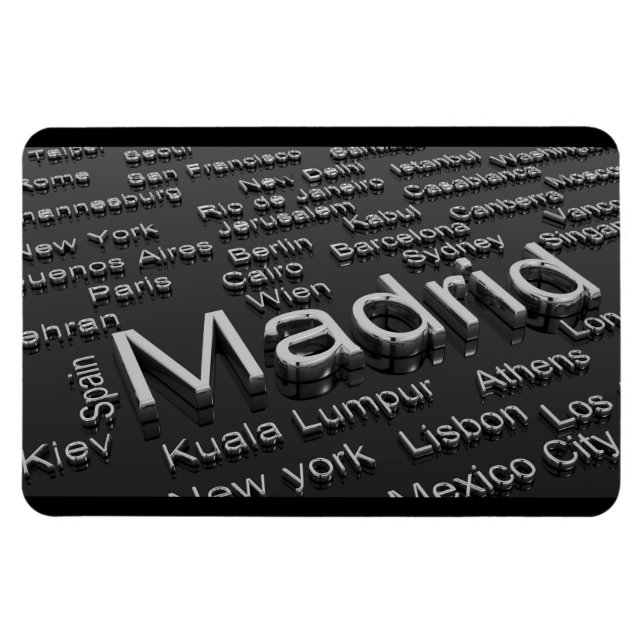 Flexible Madrid, Espagne Magnet (Horizontal)