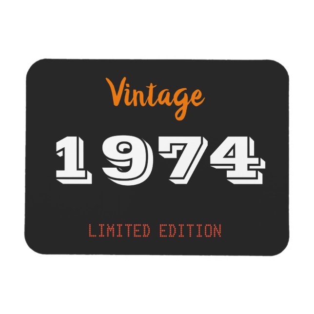 Flexible Magnet 1974 vintage - 52e anniversaire Limited Edi (Horizontal)