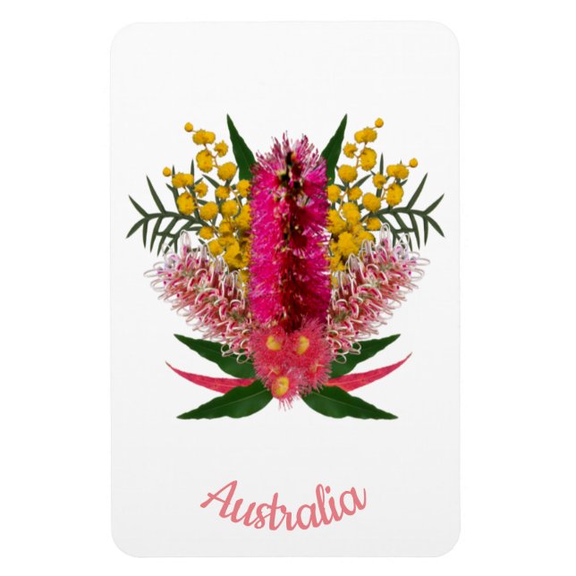 Flexible Magnet australien des fleurs sauvages (Vertical)