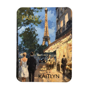Flexible MAGNET Belle Aquarelle de Paris Nom de Voyage