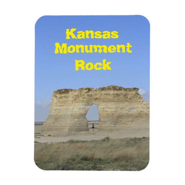 Flexible Magnet Carré du Kansas Monument Rock (Vertical)