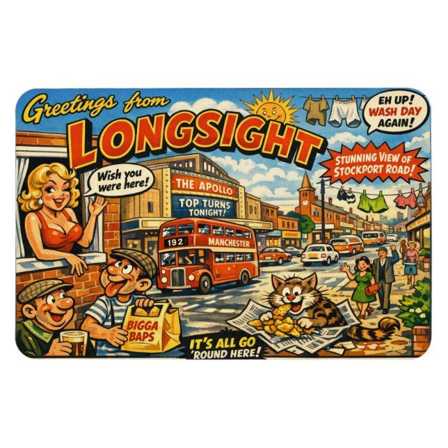 Flexible Magnet carte postale coquin Longsight (Horizontal)