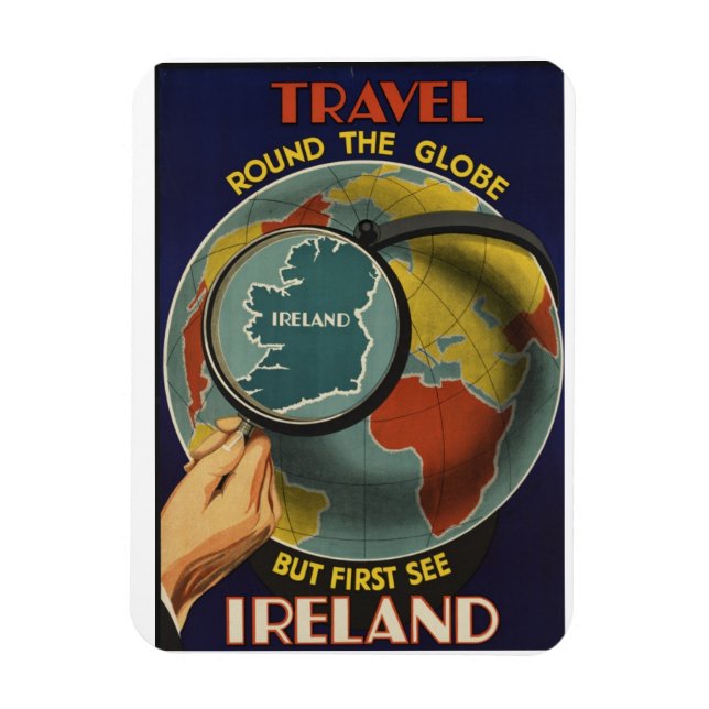 Flexible Magnet d'affiche Vintage voyage d'Irlande (Vertical)