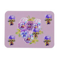 Magnet d'art Pansy Floral Lilac Rose Pâle Shabby C