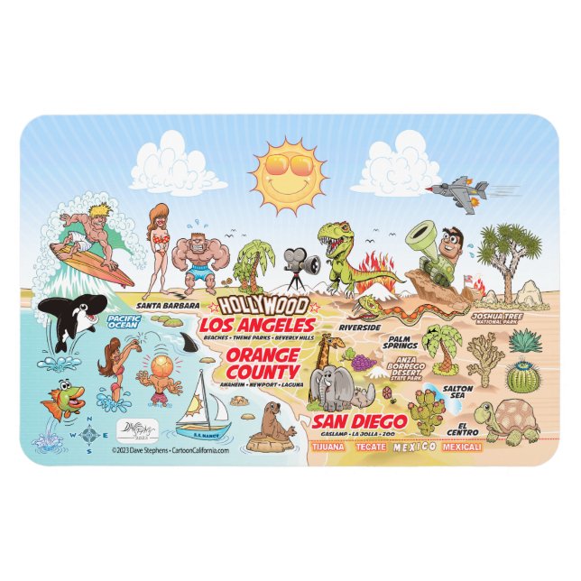 Flexible Magnet de Californie du Sud (Horizontal)