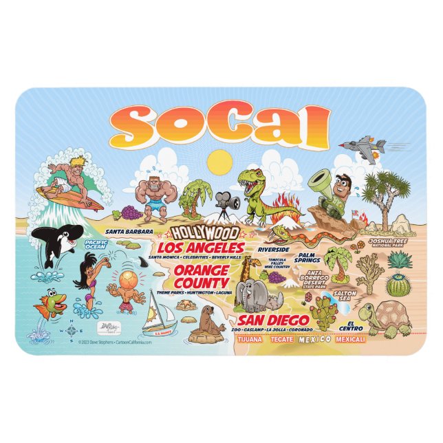 Flexible Magnet de Californie du Sud (Horizontal)