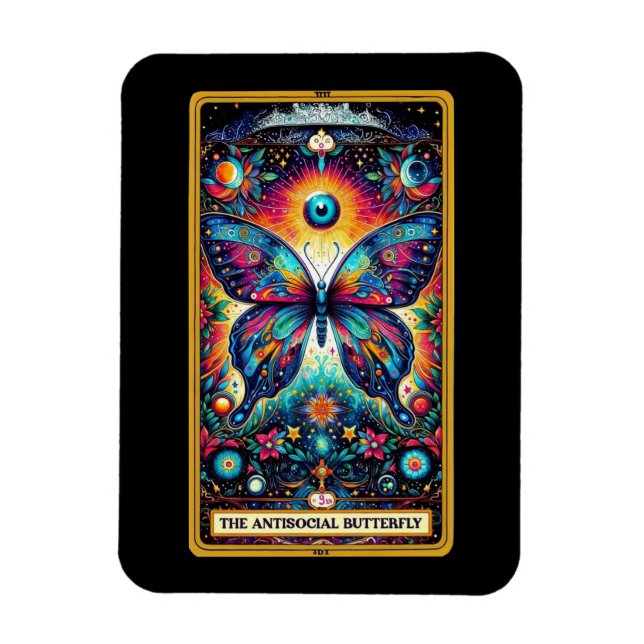 Flexible Magnet de la carte antisociale Tarot papillon (Vertical)
