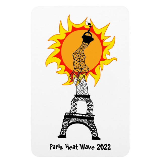Flexible Magnet de la vague de chaleur de Paris 2022 (Vertical)