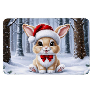 Flexible Magnet de lapin de Santa Hat