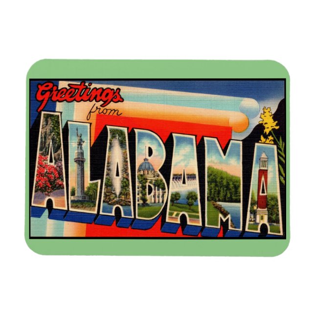 Flexible Magnet de l'État de l'Alabama (Horizontal)