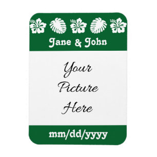 Flexible Magnet de mise en garde tropical Hibiscus en vert