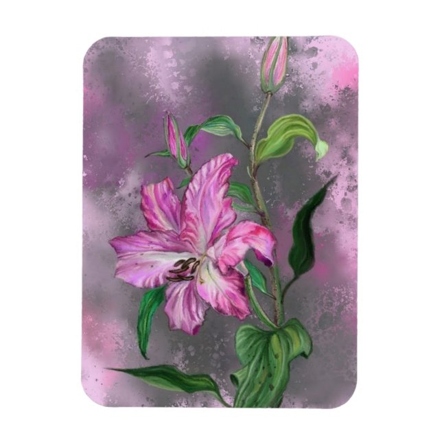 Flexible Magnet de painting de Lily Flower (Vertical)