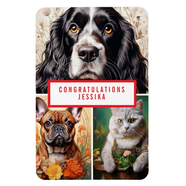 Flexible Magnet de photographie d'animaux de compagnie (Vertical)