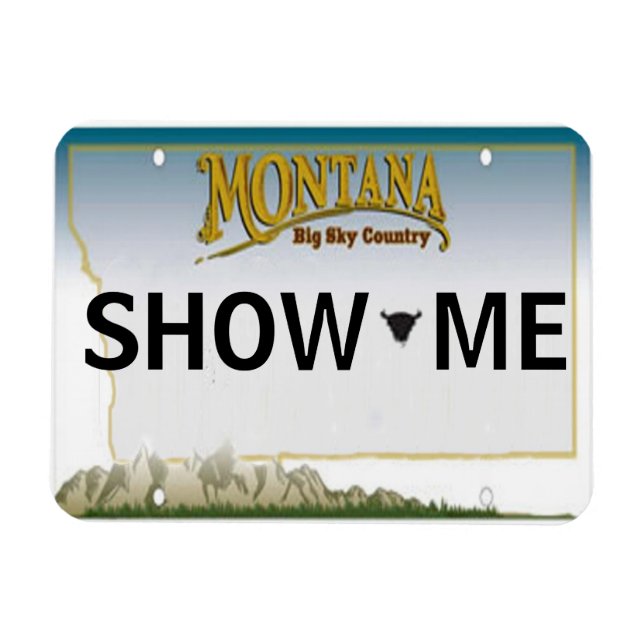 Flexible Magnet de plaque de licence Montana (Horizontal)