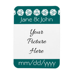 Flexible Magnet de rappel chic sur fond de teal