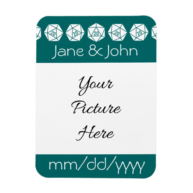 Flexible Magnet de rappel chic sur fond de teal (Vertical)