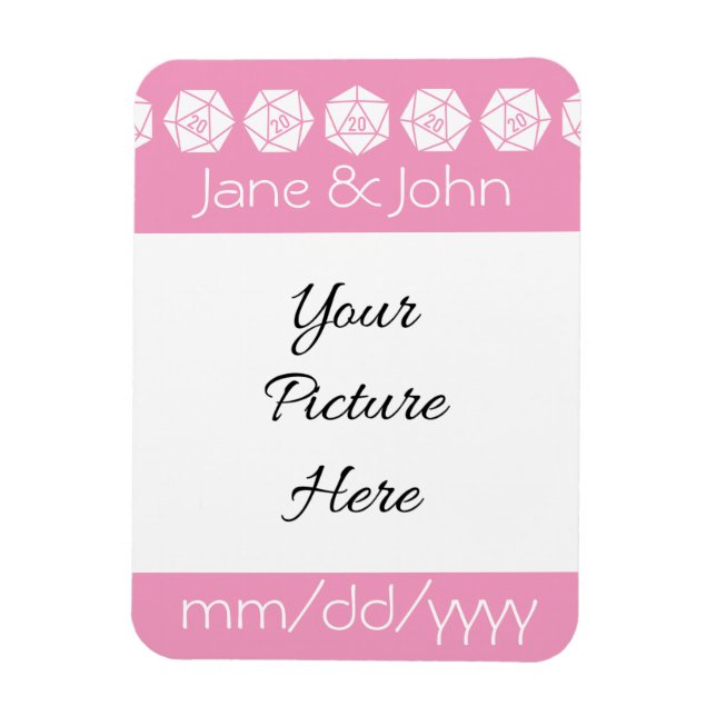 Flexible Magnet de rappel chic sur table en rose pétale (Vertical)