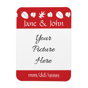 Flexible Magnet de rappel de date de mariage Feuilles d'aut