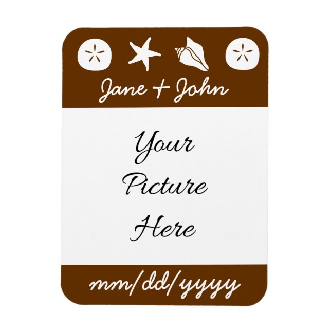 Flexible Magnet de rappel de date en chocolat avec coquilla (Vertical)