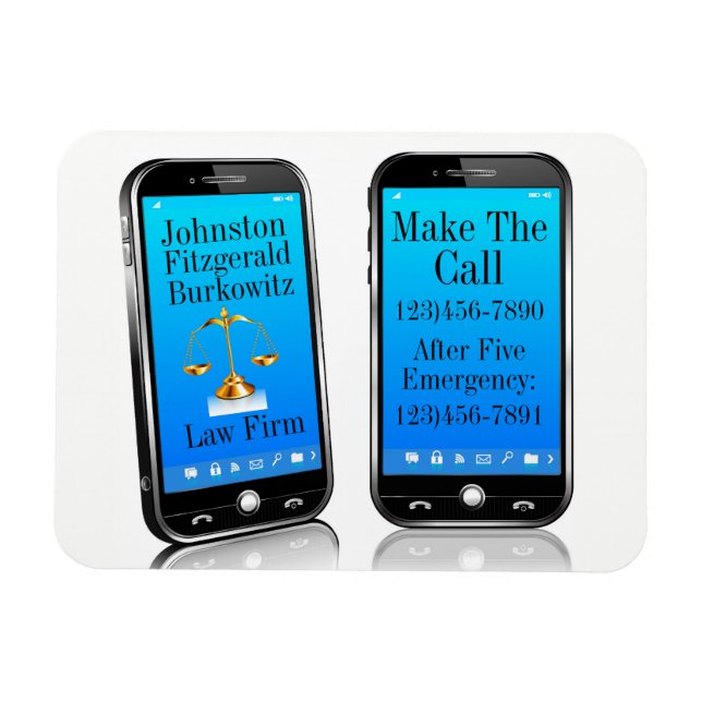 Flexible Magnet de rappel pratique du cabinet d'avocats (Horizontal)