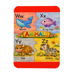 Flexible Magnet de réfrigérateur Alphabet Animal Pré-Matern