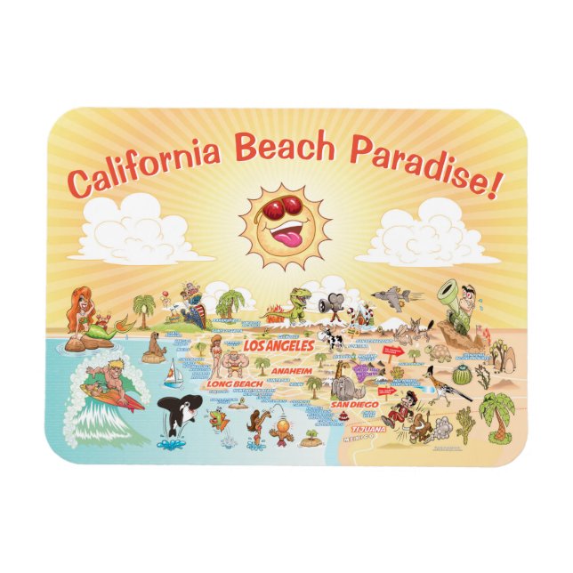 Flexible Magnet de souvenirs de Californie du Sud (Horizontal)