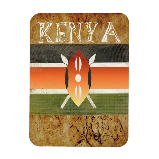 Flexible Magnet de souvenirs du Kenya (Vertical)