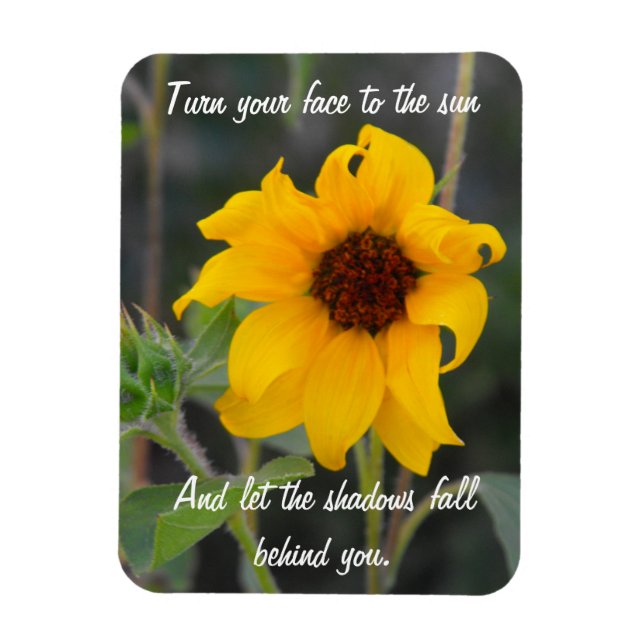 Flexible Magnet de tournesol avec citation (Vertical)